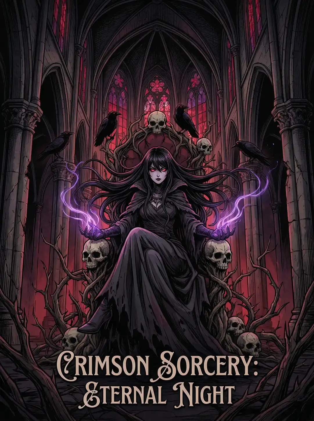 JM天堂 绯红魔典 暗黑哥特动漫封面